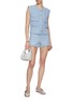 Figure View - Click To Enlarge - CRUSH COLLECTION - Denim Look Knitted Vest