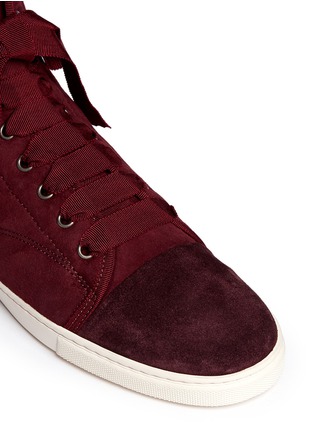Detail View - Click To Enlarge - LANVIN - Shearling high top sneakers