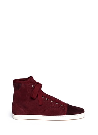 Main View - Click To Enlarge - LANVIN - Shearling high top sneakers