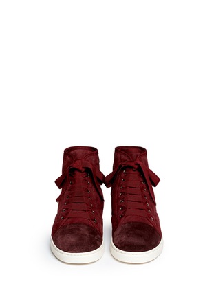 Figure View - Click To Enlarge - LANVIN - Shearling high top sneakers