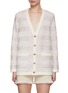 Main View - Click To Enlarge - CRUSH COLLECTION - Striped Boucle Tweed Cardigan