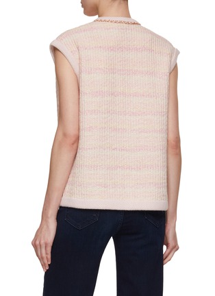 Back View - Click To Enlarge - CRUSH COLLECTION - Gradient Stipe Boucle Vest