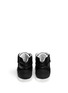 Back View - Click To Enlarge - LANVIN - Leather and mesh high-top sneakers