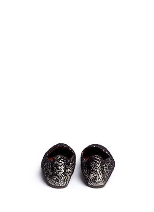 Back View - Click To Enlarge - LANVIN - 'Chaussure' snakeskin effect slip-ons