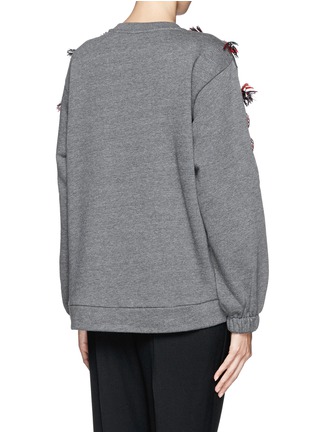 Back View - Click To Enlarge - STELLA MCCARTNEY - Rope appliqué fleece sweatshirt