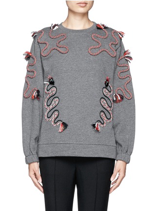 Main View - Click To Enlarge - STELLA MCCARTNEY - Rope appliqué fleece sweatshirt