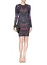 Detail View - Click To Enlarge - ALEXANDER MCQUEEN - Moth print stretch jersey dress