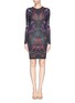 Main View - Click To Enlarge - ALEXANDER MCQUEEN - Moth print stretch jersey dress