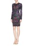 Figure View - Click To Enlarge - ALEXANDER MCQUEEN - Moth print stretch jersey dress