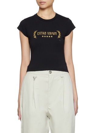 Main View - Click To Enlarge - EYTYS - Zion Extra Virgin Cropped Crewneck T-Shirt