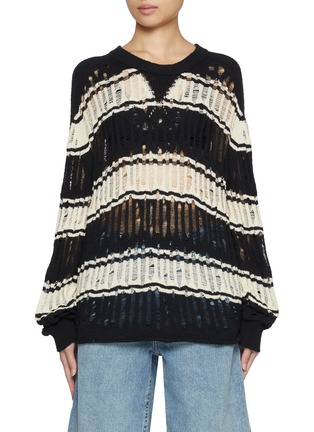 Main View - Click To Enlarge - EYTYS - Jaxon Striped V-Neck Knit Jumper