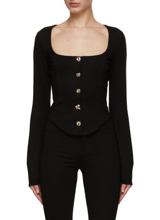 Main View - Click To Enlarge - GOOD AMERICAN - Ponte Corset Top