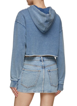 Back View - Click To Enlarge - GOOD AMERICAN - Jeanius Cropped Hoodie