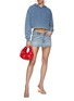 Figure View - Click To Enlarge - GOOD AMERICAN - Jeanius Cropped Hoodie