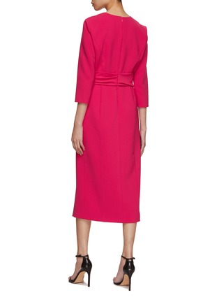 Back View - Click To Enlarge - CAROLINA HERRERA - Side Slit Midi Dress