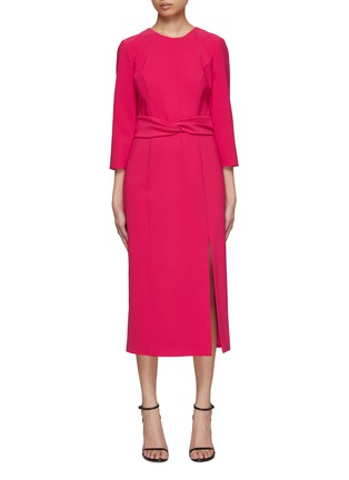 Main View - Click To Enlarge - CAROLINA HERRERA - Side Slit Midi Dress