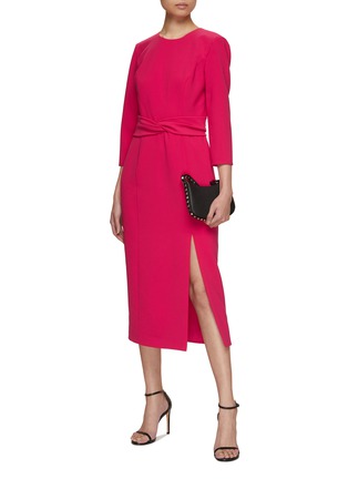 Figure View - Click To Enlarge - CAROLINA HERRERA - Side Slit Midi Dress