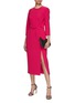Figure View - Click To Enlarge - CAROLINA HERRERA - Side Slit Midi Dress