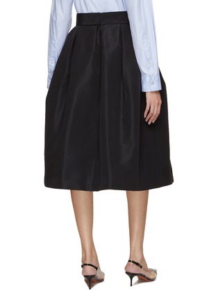 Back View - Click To Enlarge - CAROLINA HERRERA - Silk Faille Table Midi Skirt