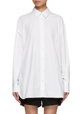 Main View - Click To Enlarge - CAROLINA HERRERA - Oversized Cotton Blend Shirt