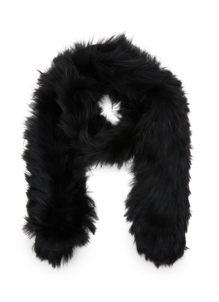 Main View - Click To Enlarge - SIMONETTA RAVIZZA - Bordeaux Silver Fox Fur Scarf