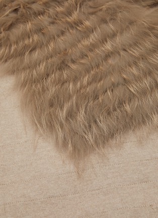 Detail View - Click To Enlarge - SIMONETTA RAVIZZA - Bordeaux Silver Fox Fur Scarf