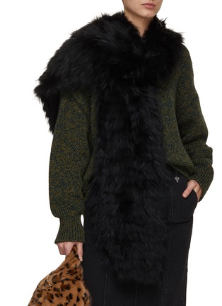 Figure View - Click To Enlarge - SIMONETTA RAVIZZA - Aries Silver Fox Fur Hooded Scarf