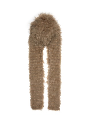 Detail View - Click To Enlarge - SIMONETTA RAVIZZA - Aries Silver Fox Fur Hooded Scarf
