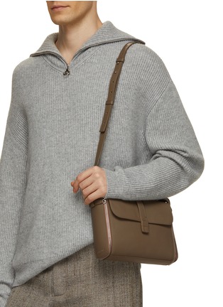 Figure View - Click To Enlarge - BONASTRE - Dome Leather Shoulder Bag