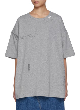 Main View - Click To Enlarge - KURO - Hacienda Unintention Oversized Crewneck Cotton T-Shirt