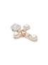 Detail View - Click To Enlarge - VENNA - Crystal And Pearl Embellished Cross Brooch