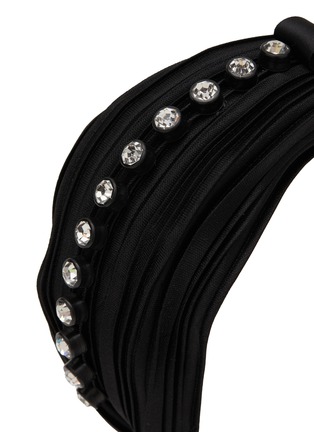 Detail View - Click To Enlarge - VENNA - Crystal Embellished Bow Satin Headband