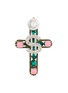 Main View - Click To Enlarge - VENNA - Dollar Sign Crystal Embellished Cross Brooch