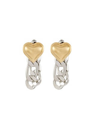 Main View - Click To Enlarge - VENNA - Chunky Chain Heart Earrings