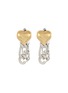 Main View - Click To Enlarge - VENNA - Chunky Chain Heart Earrings