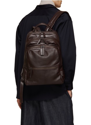 Figure View - Click To Enlarge - MARSÈLL - Triparto Leather Backpack