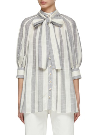 Main View - Click To Enlarge - ZIMMERMANN - Matchmaker Stripe Blouse