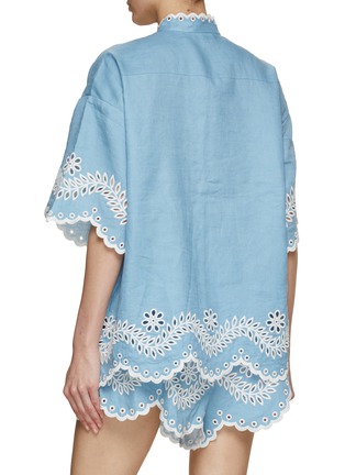 Back View - Click To Enlarge - ZIMMERMANN - Junie Broderie Anglaise Shirt