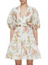 Main View - Click To Enlarge - ZIMMERMANN - Pleat Floral Print Mini Dress