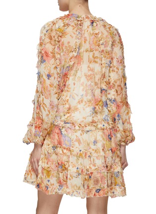 Back View - Click To Enlarge - ZIMMERMANN - August Billow Frill Mini Dress