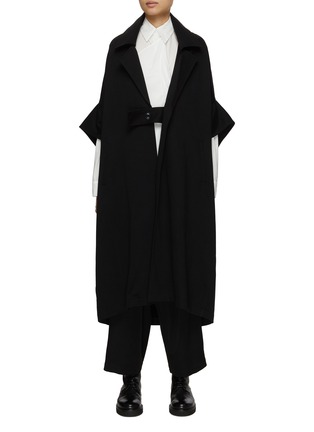 Main View - Click To Enlarge - Y'S - Buttoned Strap Square Coat