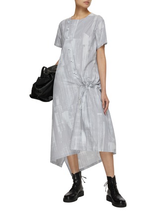 Figure View - Click To Enlarge - Y'S - Asymmetrical Drape Dress