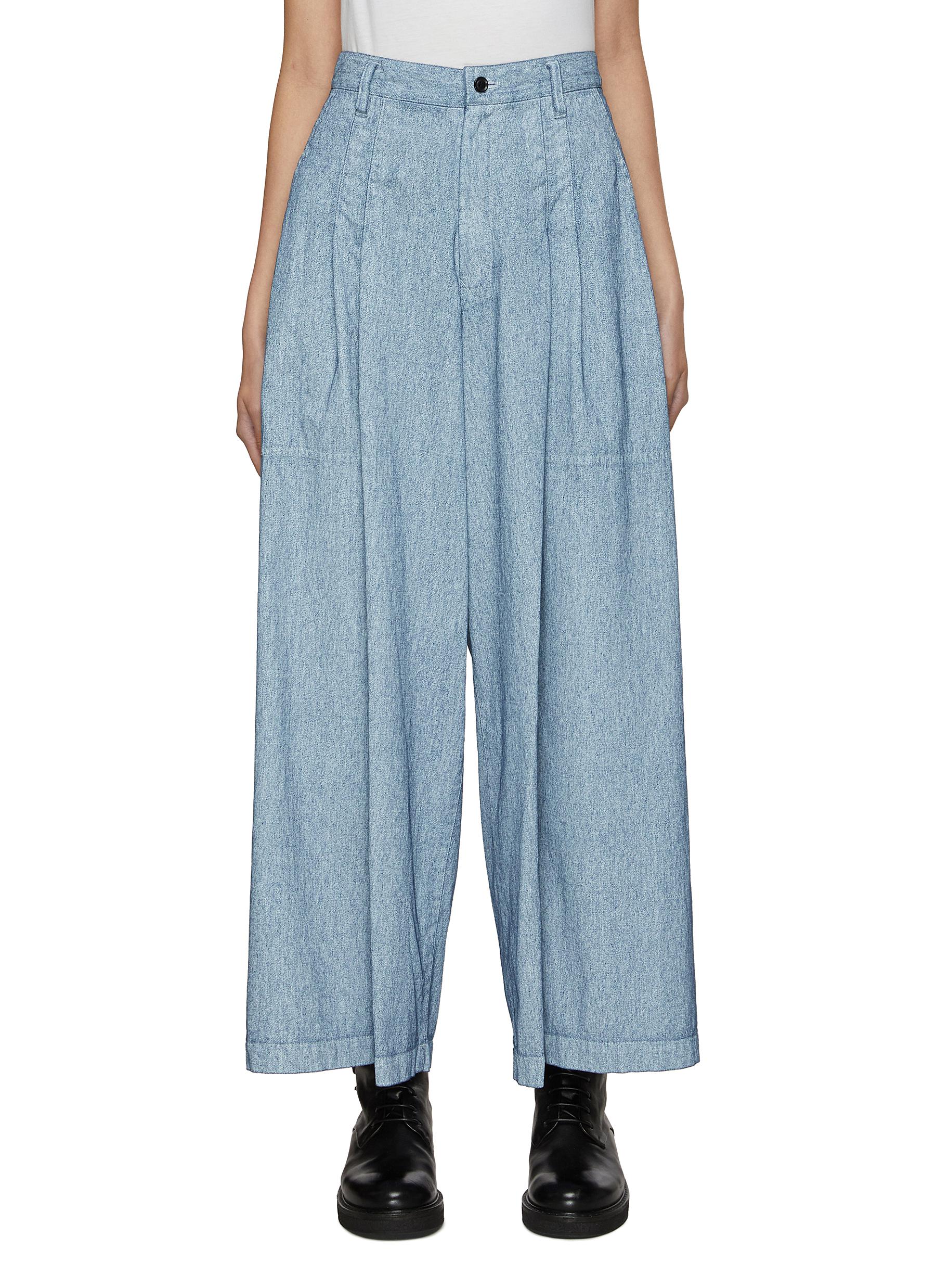 Y'S | 2 Tuck Wide Denim Pants | Women | Lane Crawford