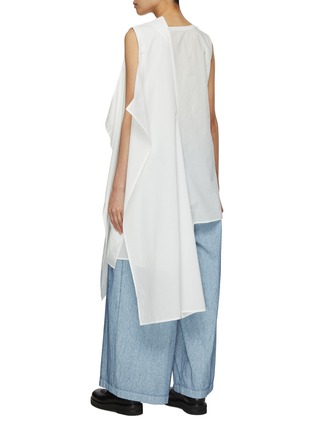 Back View - Click To Enlarge - Y'S - Asymmetrical Sleeveless Blouse