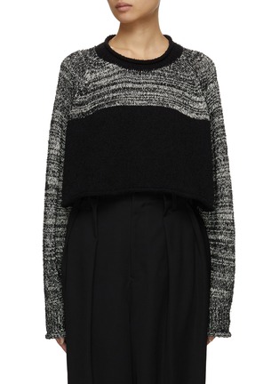 Main View - Click To Enlarge - Y'S - Cropped Raglan Sleeve Sweater