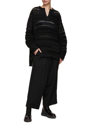 Figure View - Click To Enlarge - Y'S - Asymmetric Hem Knit Sweater