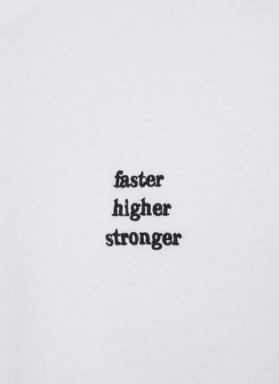  - MAISON LABICHE - Faster HIgher Stronger Embroidery Cotton T-Shirt