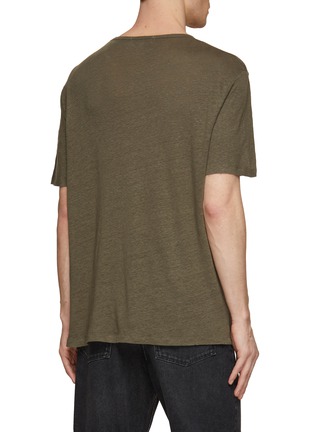 Back View - Click To Enlarge - MAISON LABICHE - Out Of Office Stitch Linen T-Shirt