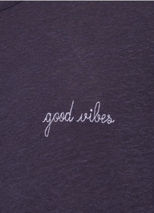  - MAISON LABICHE - Good Vibes Stitch Linen T-Shirt
