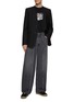 Figure View - Click To Enlarge - MM6 MAISON MARGIELA - Ripped Line Front Baggy Jeans